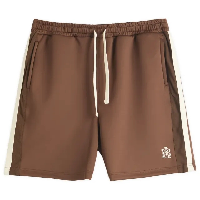 about:blank Men's Monogram Track Short Brown/Ecru