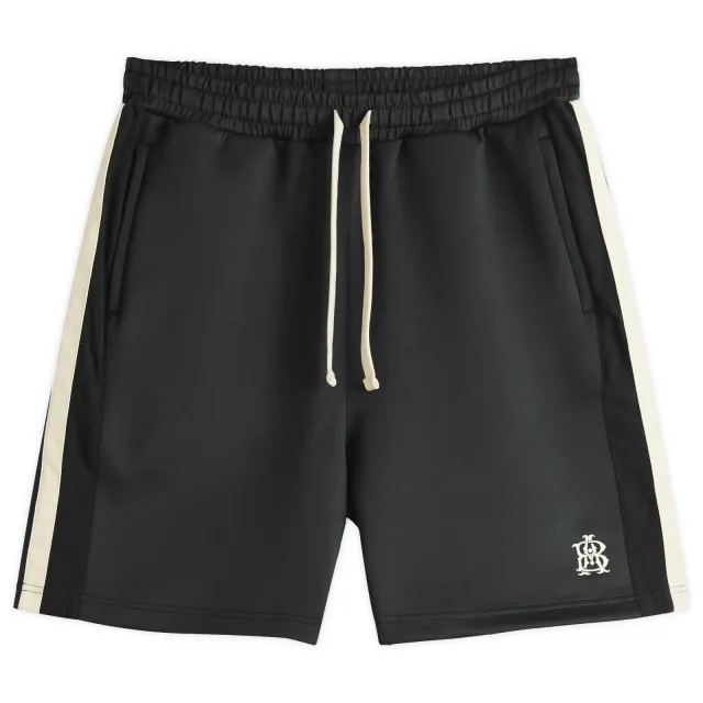 about:blank Men's Monogram Track Short Black/Ecru