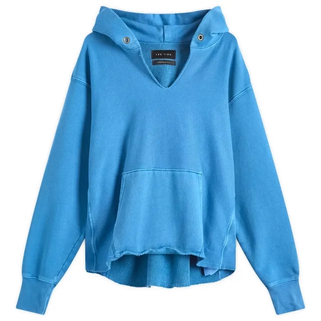 Les Tien Men'ss Heavyweight Crew Washed Electric Blue