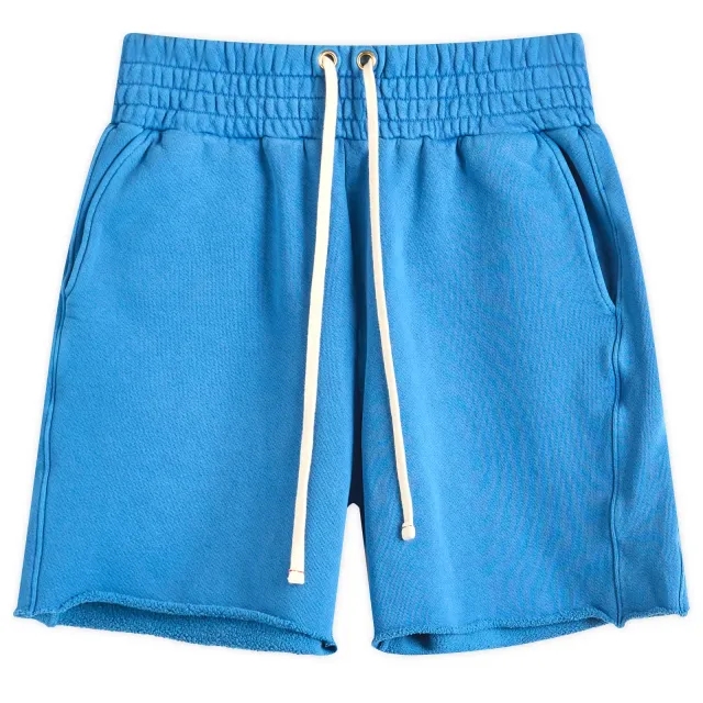 Les Tien Men'ss Heavyweight Yacht Sweat Short Washed Electric Blue