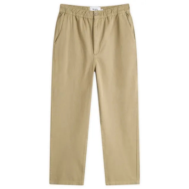 Wax London Men's Kurt Twill Trousers Light Khaki