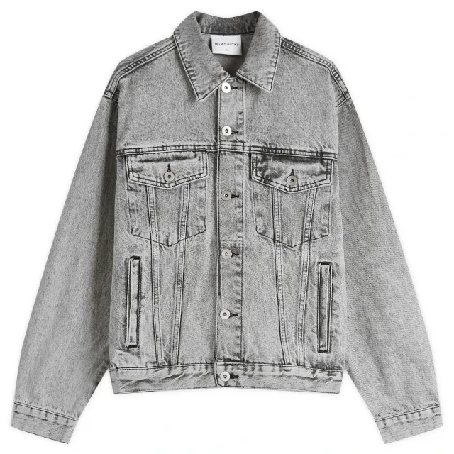 MKI Men's Denim Trucker Jacket Washed Black