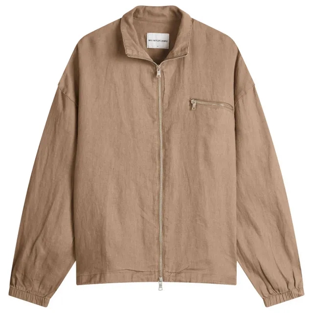 MKI Men's Linen Track Jacket Mushroom