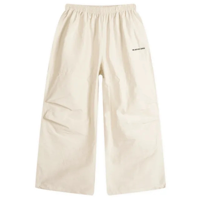 MKI Men's Washed Cotton Nylon Parachute Pants Bone