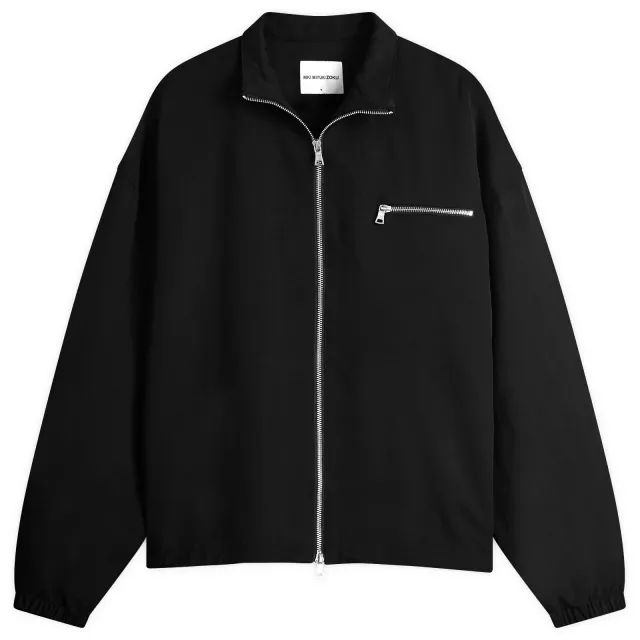 MKI Men's Viscose Linen Track Jacket Black