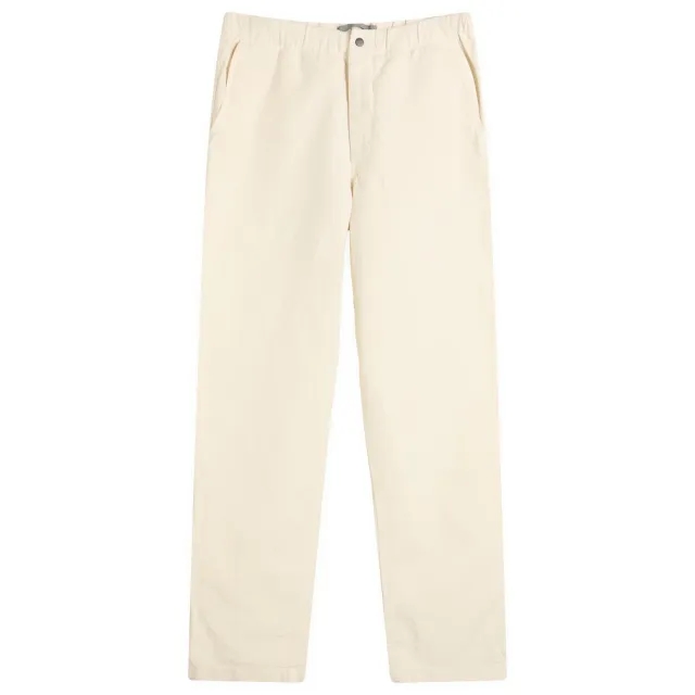 Norse Projects Men's Ezra Relaxed Cotton Linen Trousers Kit White