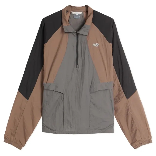 New Balance Men's Better Run Water Resistant Jacket in Brown Polywoven