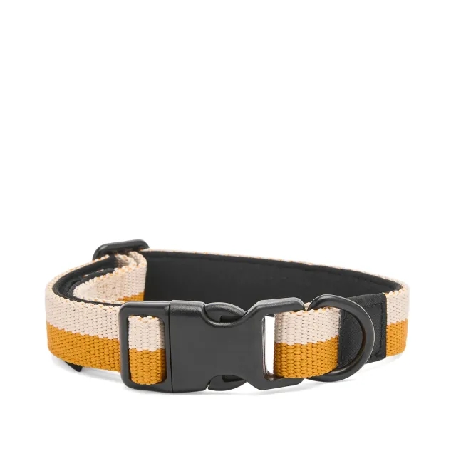 HAY Flat Dog Collar - Small/Medium Off-White/Ochre