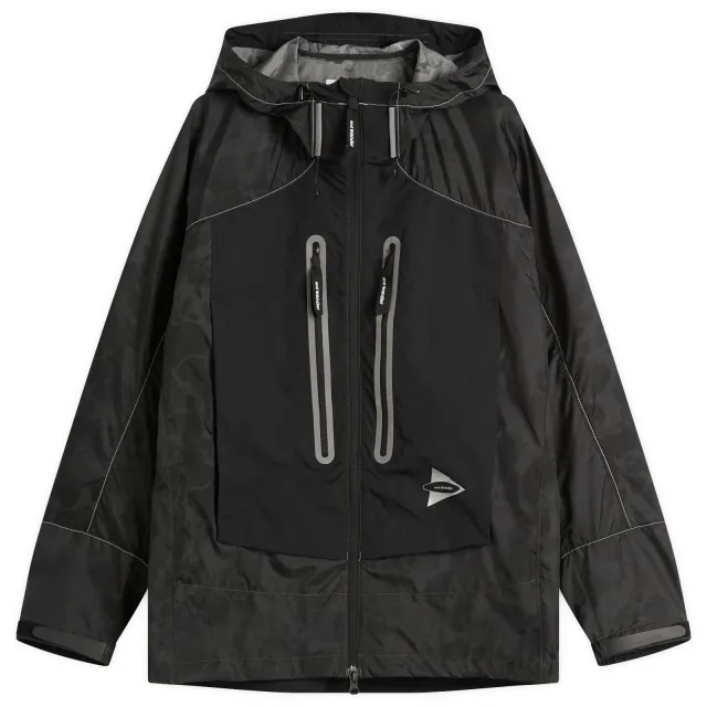 END. x and wander Nylon Print Jacket Charcoal