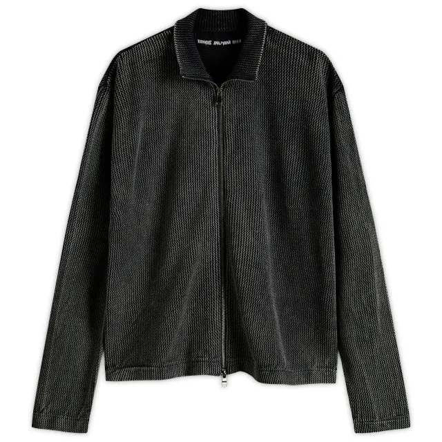 MKI Men's Pigment Dyed Loose Gauge Track Jacket Pigment Black
