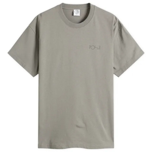 Polar Skate Co. Men's Stroke Logo Contrast T-Shirt Grey