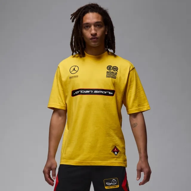 Nike Jordan Sport Quai 54 Men's T-Shirt - Yellow - Cotton