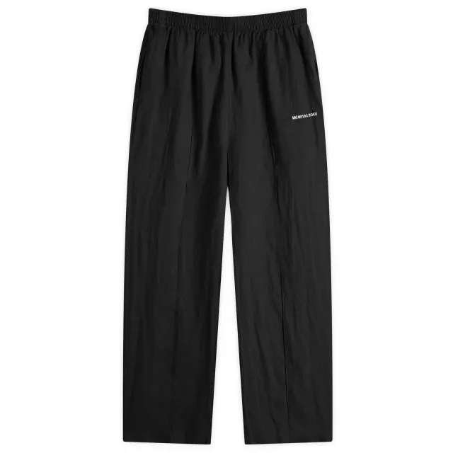 MKI Men's Linen Wide Leg Trousers Black