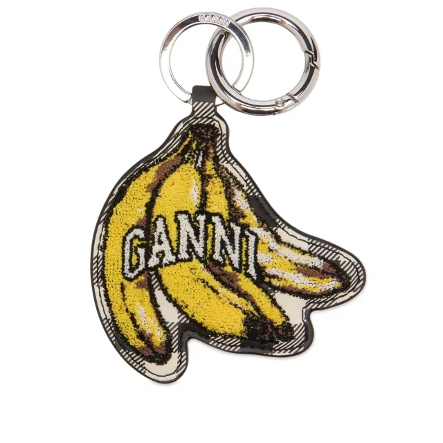 GANNI Women's Banana Keyring Black