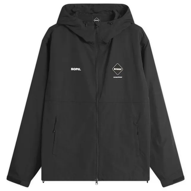 F.C. Real Bristol Men's Supplex Nylon Hooded Jacket Black