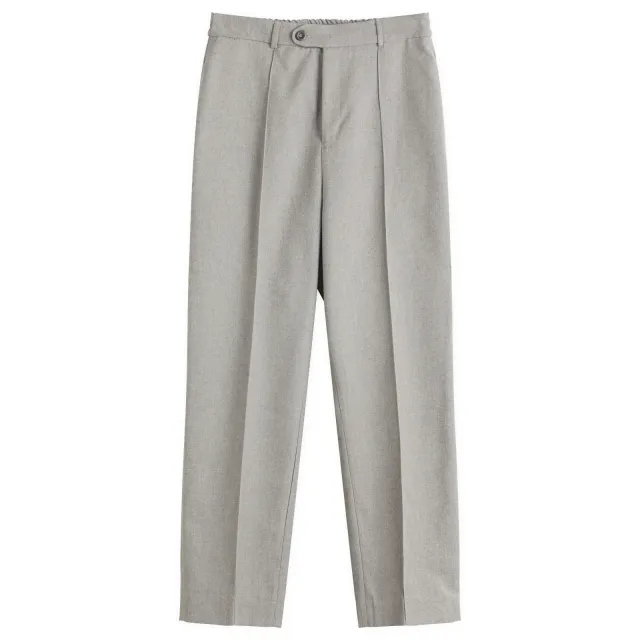about:blank Men's Everyday Pleated Trouser Light Grey