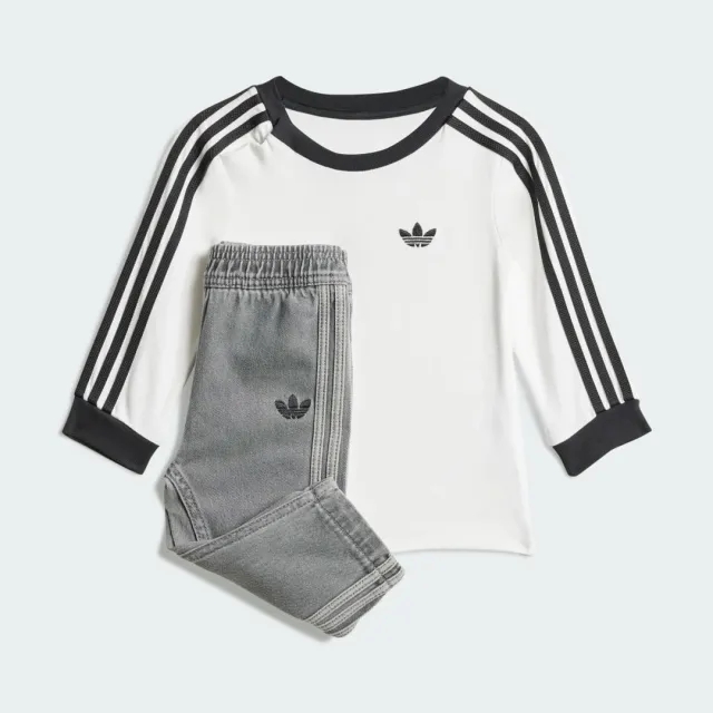 adidas Denim Long Sleeve Tee Set Kids