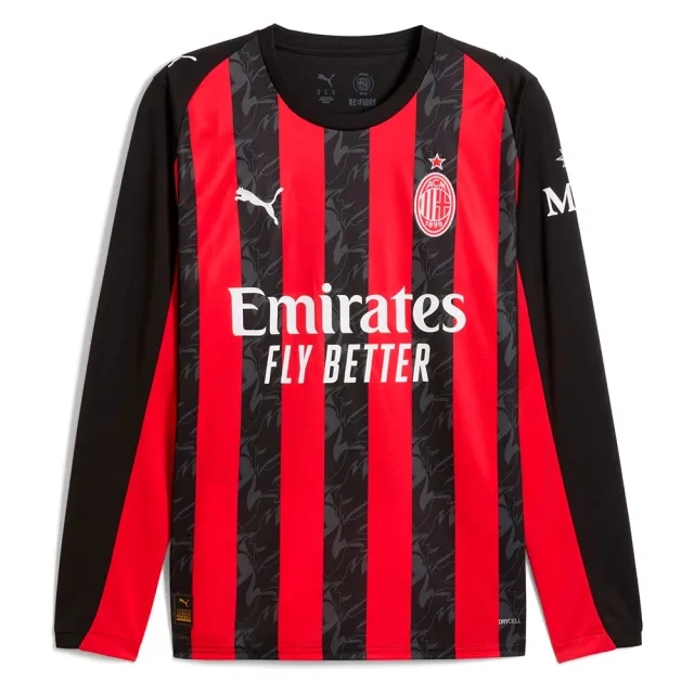 PUMA AC Milan 25/26 Long Sleeve Home Jersey Men, For All Time Red/Black