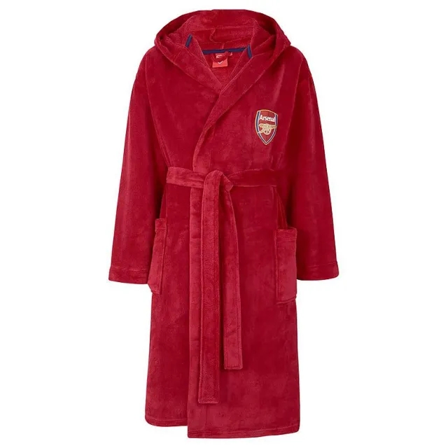 Arsenal Unisex Red Fleece Dressing Gown, Multicolor