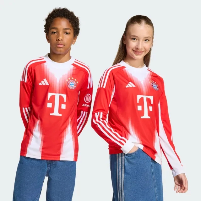 adidas FC Bayern 25/26 Long Sleeve Home Jersey Kids