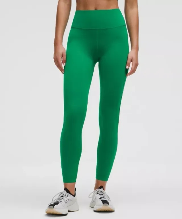 lululemon – Women's Wunder Train Mesh Panel High-Rise Tight Leggings – 25" – Color Green – Size 0