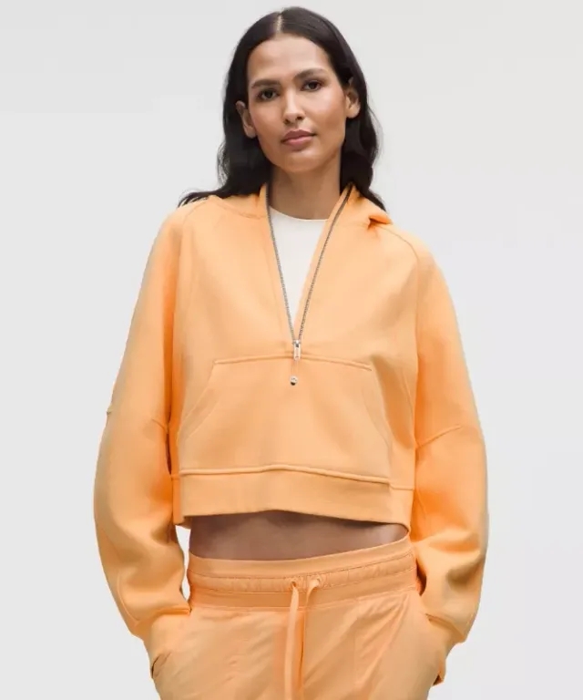 lululemon – Women's Scuba Oversized Half-Zip Hoodie – Color Orange – Size M/L
