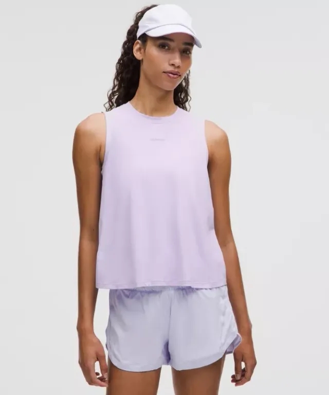 lululemon – Women's Pace Crush Cross-Back Graphic Tank Top – Color Purple – Size L