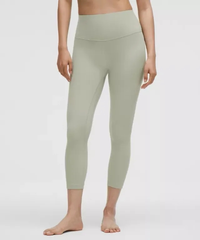 lululemon – Women's Align High-Rise Crop Leggings – 23" – Color Green/Pastel – Size 0
