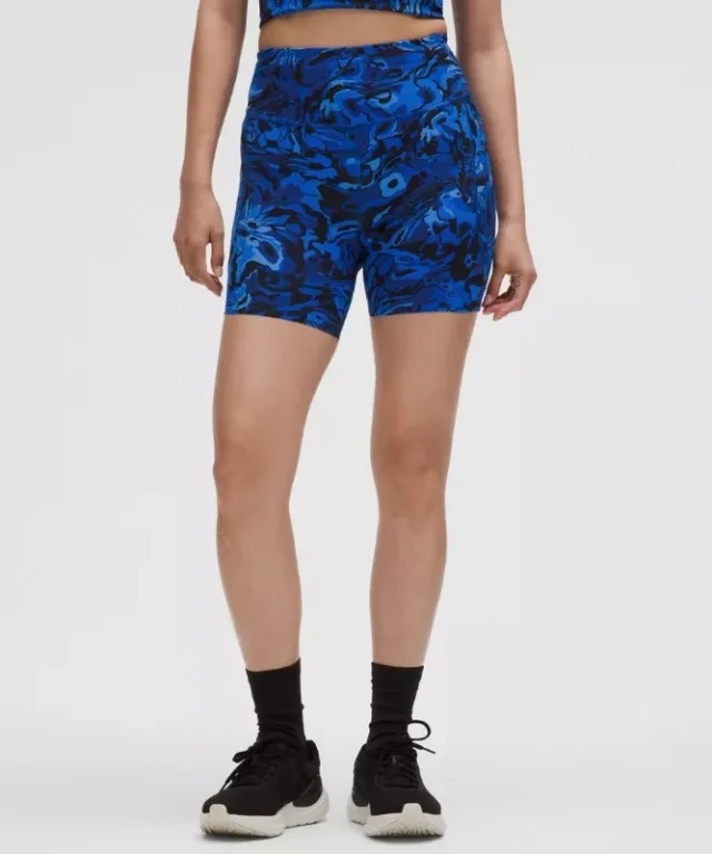 lululemon – Women's Fast and Free High-Rise Shorts 5 Pocket – 6" – Color Blue – Size 0