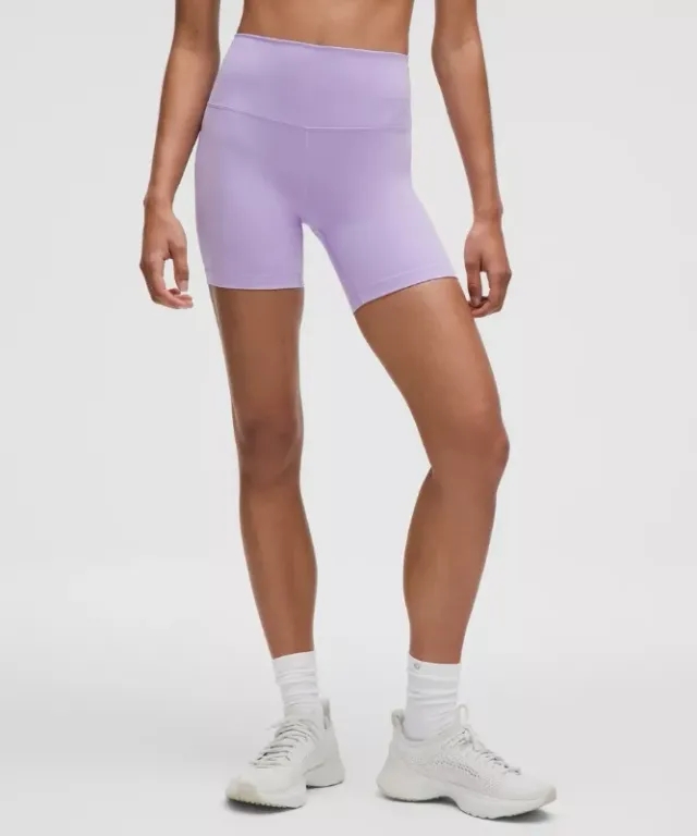 lululemon – Women's Wunder Train High-Rise Shorts – 6" – Color Purple/Pastel – Size 0