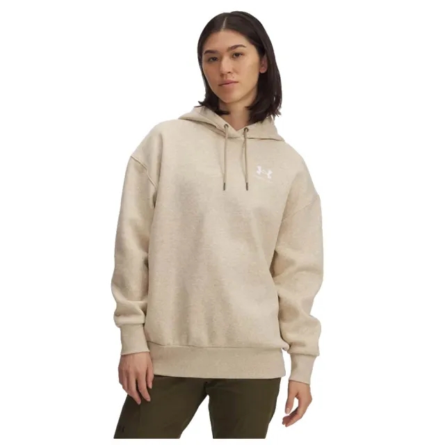 Under Armour  Icon Fleece Women's Oversized Hoodie City Khaki Light Heather / White M