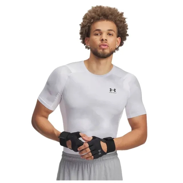 HeatGear® Printed Men's Short Sleeve White / Halo Gray / Black L