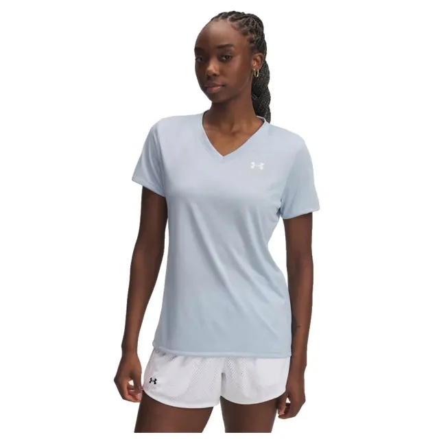 Under Armour  Tech™ Women's V-Neck Short Sleeve Blue Calm / White L