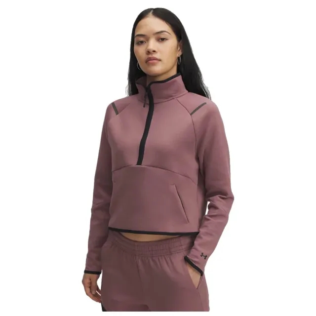 Under Armour  Unstoppable Fleece Women's ½ Zip Maroon Mist / Black L