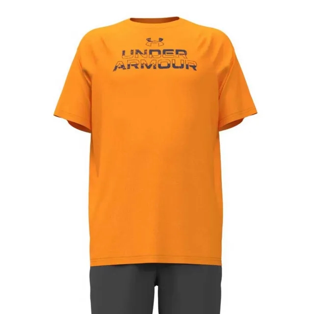Under Armour  Tech™ Split Wordmark Boys' Short Sleeve Squad Orange / Midnight Navy YLG (59 - 63 in)