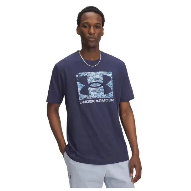 Under Armour  ABC Camo Boxed Logo Men's Short Sleeve Washed Navy / Blue Calm M