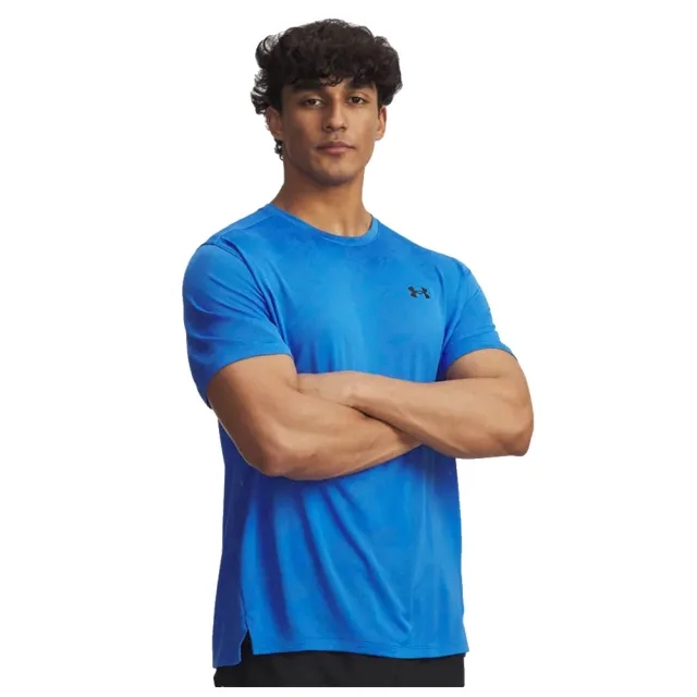 Under Armour  Tech™ Vent Jacq Under Armour rd Men's Short Sleeve Blue Atlantis / Black L