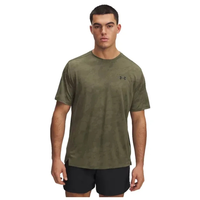 Under Armour  Tech™ Vent Jacq Under Armour rd Men's Short Sleeve Marine OD Green / Black L