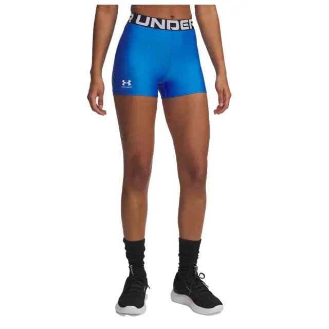HeatGear® Shorty Women's 3" Shorts Blue Atlantis / White L