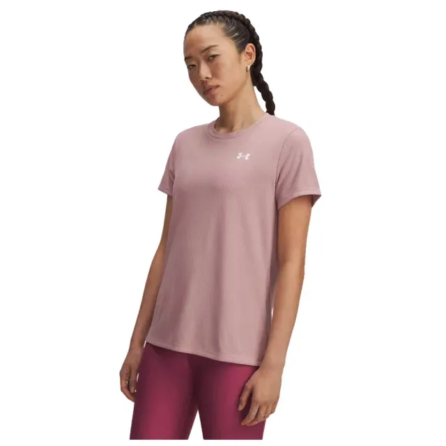 Under Armour  Tech™ Rib Women's Short Sleeve Tourmaline Pink / White L