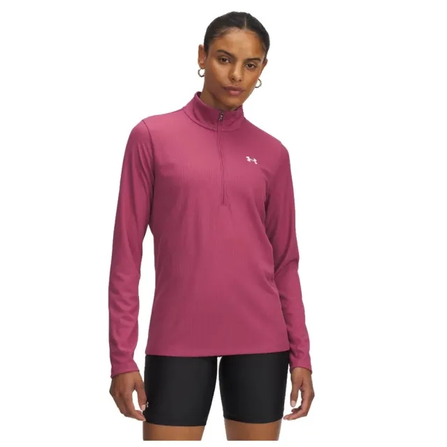 Under Armour  Tech™ Rib Women's ½ Zip Fuchsia Dusk / White L