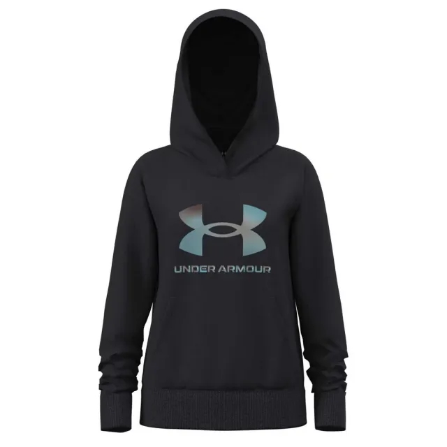 Under Armour  Rival Fleece Shimmer Girls' Hoodie Black / Iridescent YLG (59 - 63 in)
