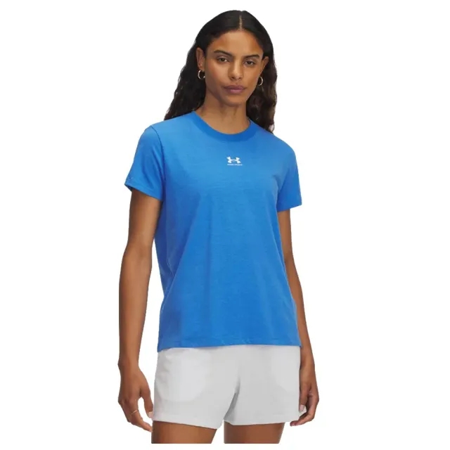 Under Armour  Rival Core Women's Short Sleeve Blue Atlantis / White L