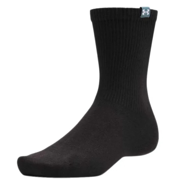 Under Armour  Sportstyle Cotton Unisex 3-Pack Crew Socks Jasper Blue / White / Black L