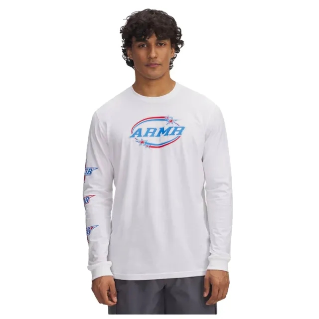 Under Armour  Stacked Stars Men's Long Sleeve White / Red L