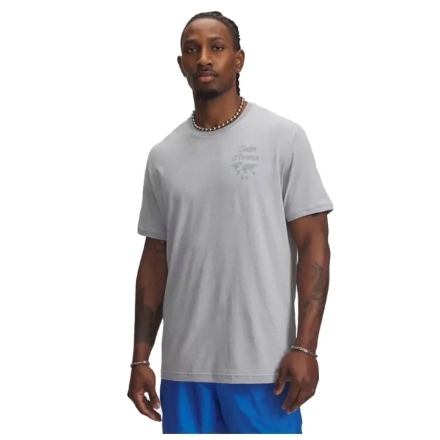 Under Armour  Sports Wordmark Men's Short Sleeve Mod Gray Light Heather / Steel L