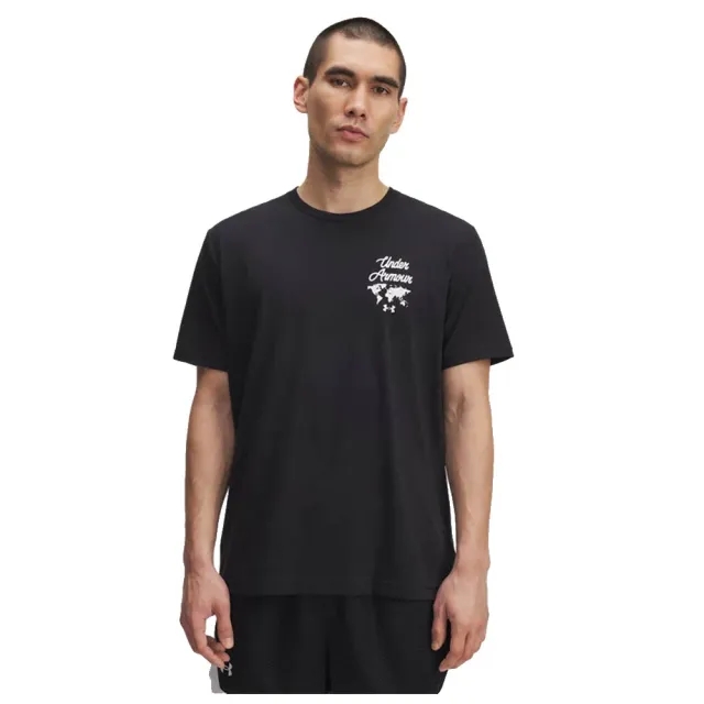 Under Armour  Sports Wordmark Men's Short Sleeve Black / White L