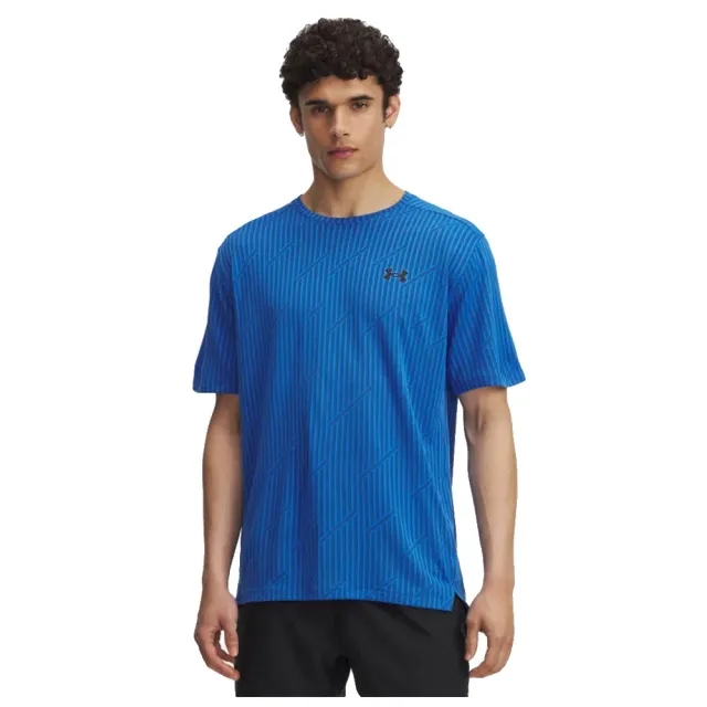 Under Armour  Tech™ Vent Jacq Under Armour rd Men's Short Sleeve Blue Atlantis / Black L