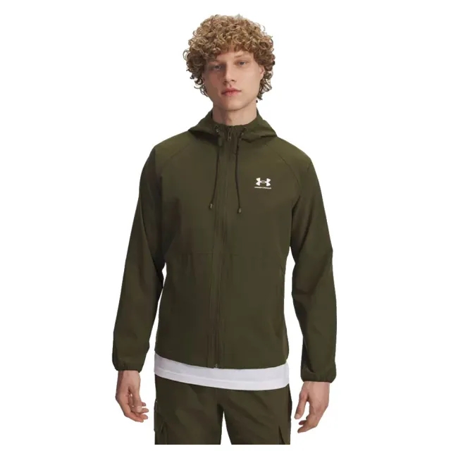 Under Armour  Stretch Woven Men's Windbreaker Expedition Green / White L