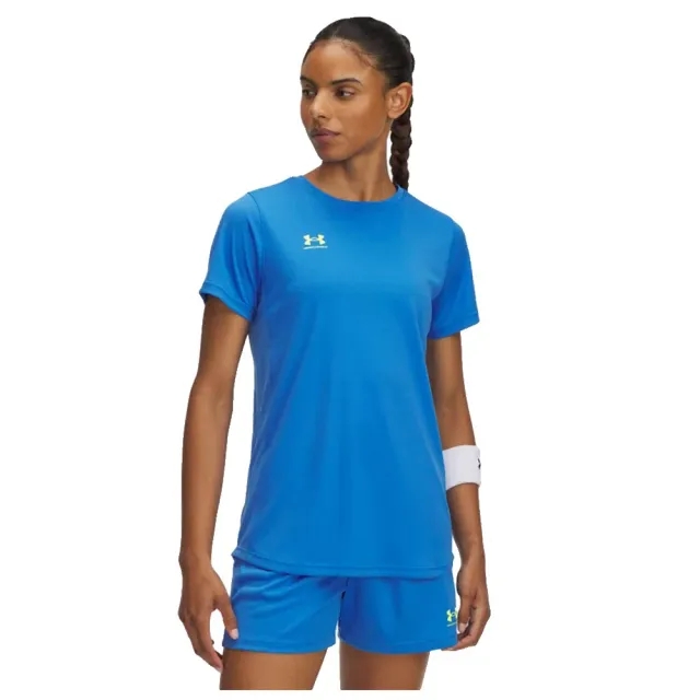 Under Armour  Challenger Women's Training Short Sleeve Blue Atlantis / High Vis Yellow L